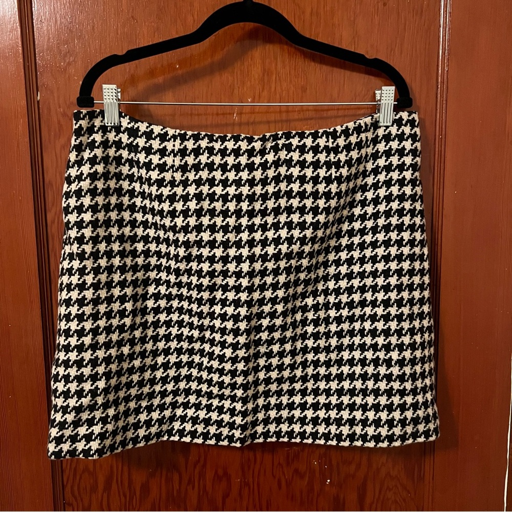 Lilly Pulitzer houndstooth wool mini skirt EUC